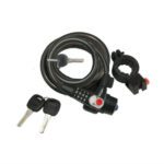 Polygon Lock Spiral W/ Key&num&light, Black