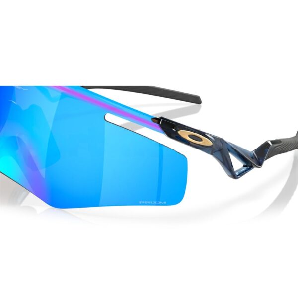 Oakley Sunglasses Qntm Kato 009481d-0256 Transparent Stonewash / Prizm Sapphire Lenses - Image 4