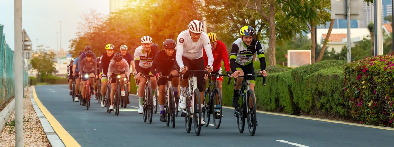 Bikeera community riders out on a group ride in the UAE