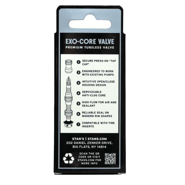Stan's Tubeless Exo-core Valve, Pr, Black 17-26mm - Image 2