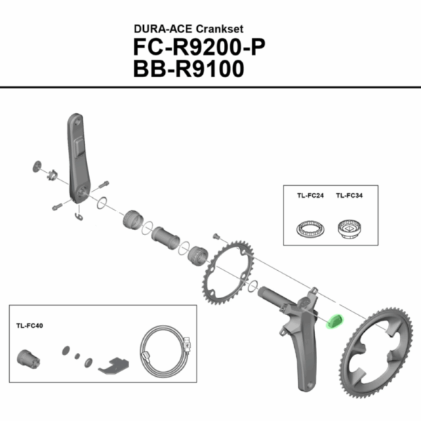 Shimano Power Meter Crank Top Cover Fc-r9200-p - Image 3