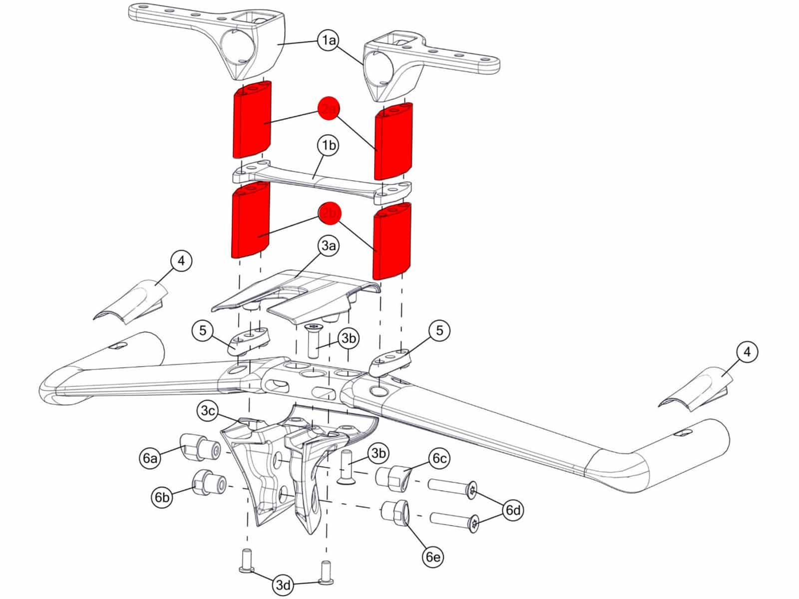bmc-kit-d-entretoises-flat-cockpit-tm01-300817 Bmc Riser Bolt Kit- - Image 1