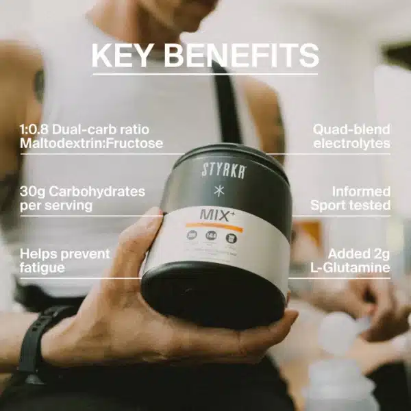 Styrkr Mix+ Pink Grapefruit Carb Drink 30g. - Image 2