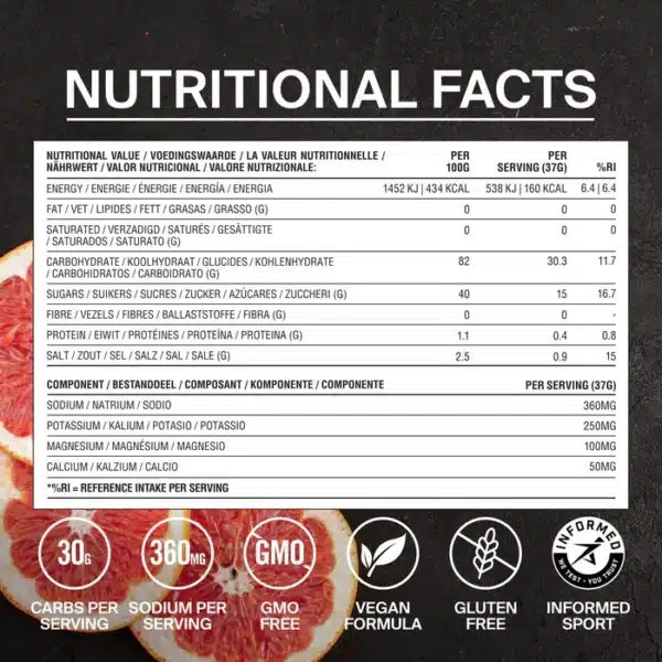 Styrkr Mix+ Pink Grapefruit Carb Drink 30g. - Image 4