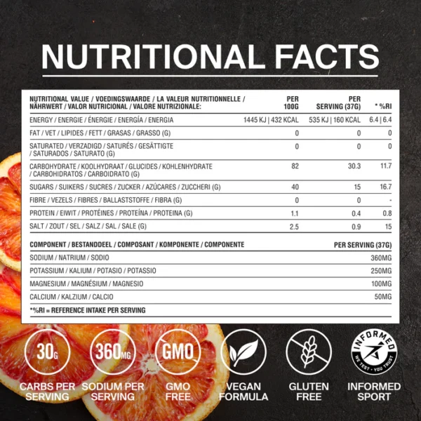 Styrkr Mix+ Blood Orange Carb Drink 30g. - Image 6
