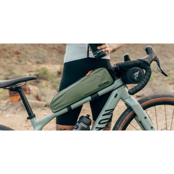Cafe Du Cycliste Top Tube Bag Unisex Khaki Big - Image 2