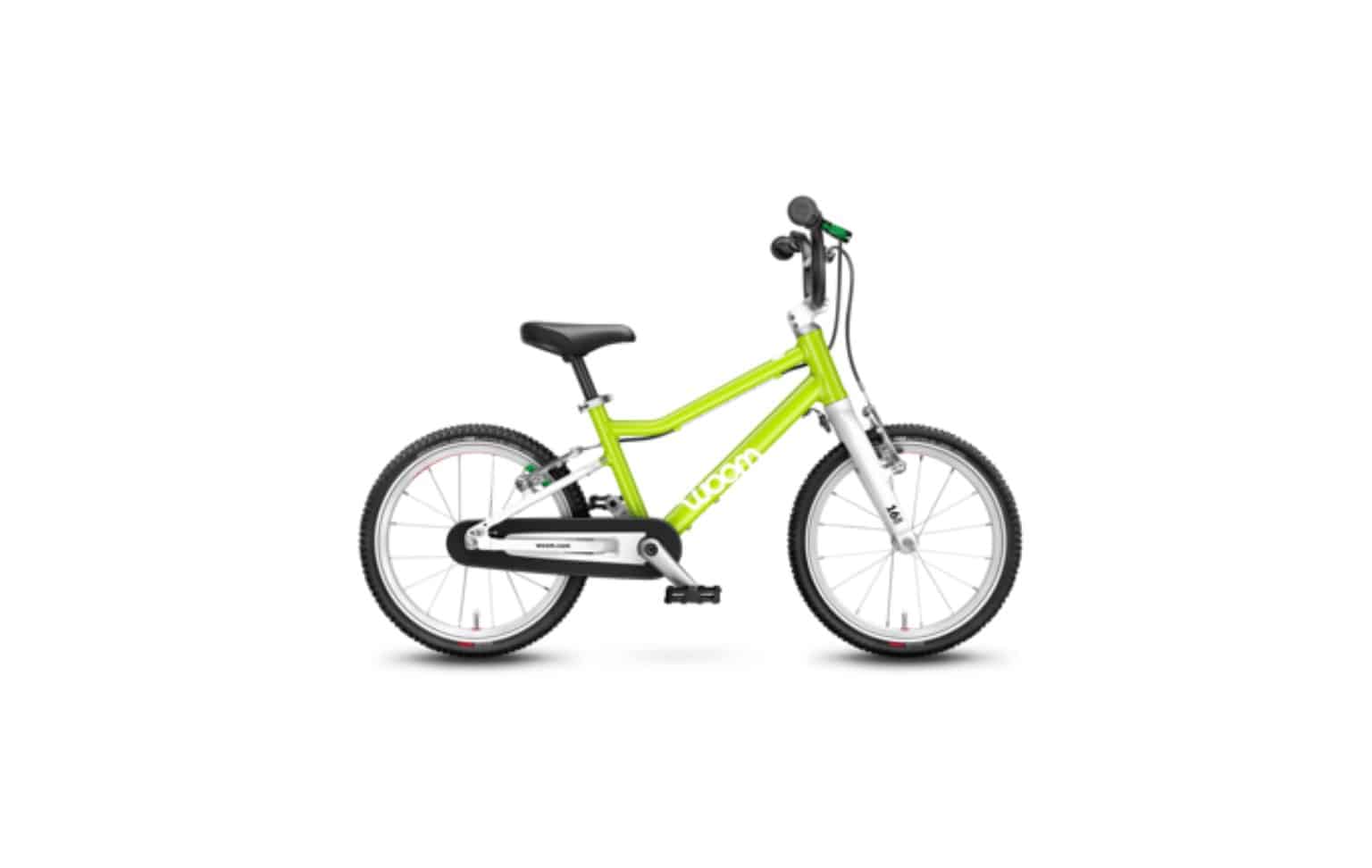Lime-green Woom kids' bike — Woom size guide by Bikeera Dubai