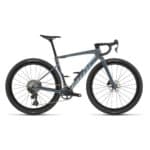 BMC Kaius 01 TWO 2027 gravel bike in Copper Grey, drive side, SRAM Force XPLR AXS 1x13 with CG 39 carbon wheels