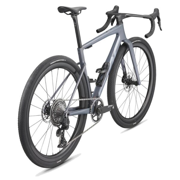 BMC Kaius 01 TWO Copper Grey, rear three-quarter view with SRAM Force XPLR 10-46T 13-speed cassette