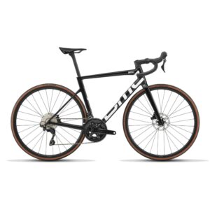 BMC Teammachine SLR THREE 2027 road bike in Black, drive side, Shimano 105 2x12 and PRD23 wheels