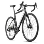 Front three-quarter view of the black BMC Teammachine SLR TWO with integrated RSM01 cockpit