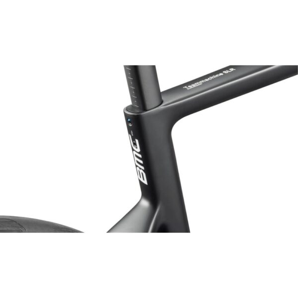Seat cluster and aero seatpost on the black BMC Teammachine SLR TWO