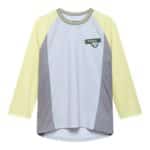 Cafe du Cycliste Barbara V2 men’s three-quarter sleeve lightweight jersey in Naples Yellow, front view on a white background