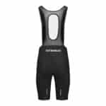 Back of the Cafe du Cycliste Cecile bib short showing the breathable mesh back panel and Cafe du Cycliste logo