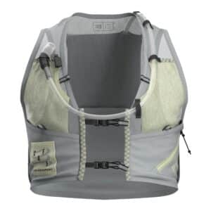 Cafe du Cycliste x Compressport UltRide Evo 8 hydration vest in grey violet, front view on a white background