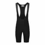 Cafe du Cycliste Eva V2 men’s cargo bib short in black, front view on a white background