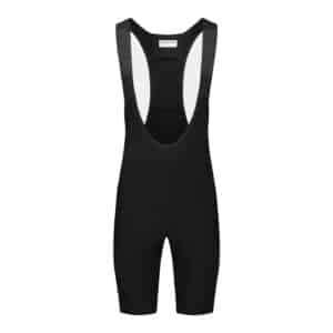 Cafe du Cycliste Eva V2 men’s cargo bib short in black, front view on a white background