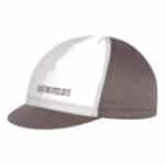 Cafe du Cycliste Gapette unisex cycling cap in Oyster Grey and White