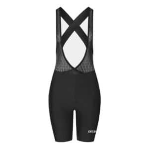 Cafe du Cycliste Graziella women’s release bib shorts in Black, front view