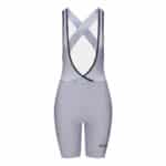 Cafe du Cycliste Graziella women’s release bib shorts in Storm grey, front view