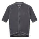 Cafe du Cycliste Laurette men’s short sleeve jersey in Cold Dye Anthracite, front view