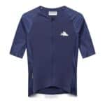 Cafe du Cycliste Vinciane men’s superlight jersey in navy, front view on a white background