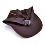 Dérive DRFT Five Panel Cap in Midnight Black ripstop nylon, rear webbing strap with low-profile adjustment buckle
