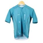 Dérive Origin short sleeve cycling jersey for men in Teal, front view