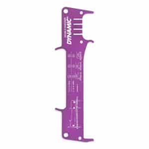 Dynamic Double Checker chain wear and rotor thickness checker in purple anodised aluminium