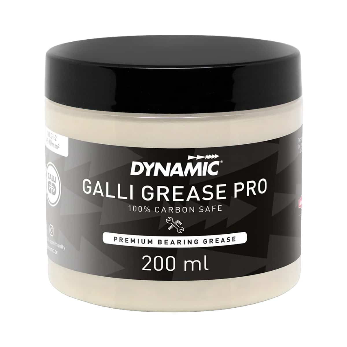 Dynamic Galli Grease Pro 200ml Jar Dynamic Galli Grease Pro 200 ml jar of premium bearing grease, 100% carbon safe