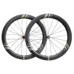 Farsports EVO C5 carbon wheelset front and rear wheels side by side