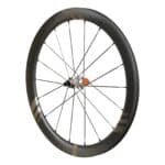 Farsports EVO S5 carbon rear wheel with 2:1 lacing and the orange Shimano HG freehub body