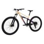 Rear three-quarter view of the Polygon Siskiu D5 showing the one-piece linkage suspension and 27.5 inch WTB Trail Boss tyres