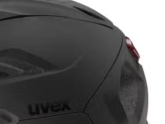 Close-up of the magnetic USB-C rechargeable rear LED and rear ventilation on the uvex Tenacit-e Visor Mips