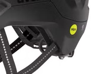 Close-up of the Mips badge and the uvex 3D IAS height-adjustable cradle inside the Tenacit-e Visor Mips