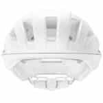 Front view of the uvex Traqa Mips helmet showing the mesh-covered front vents and the double in-mould lower edge