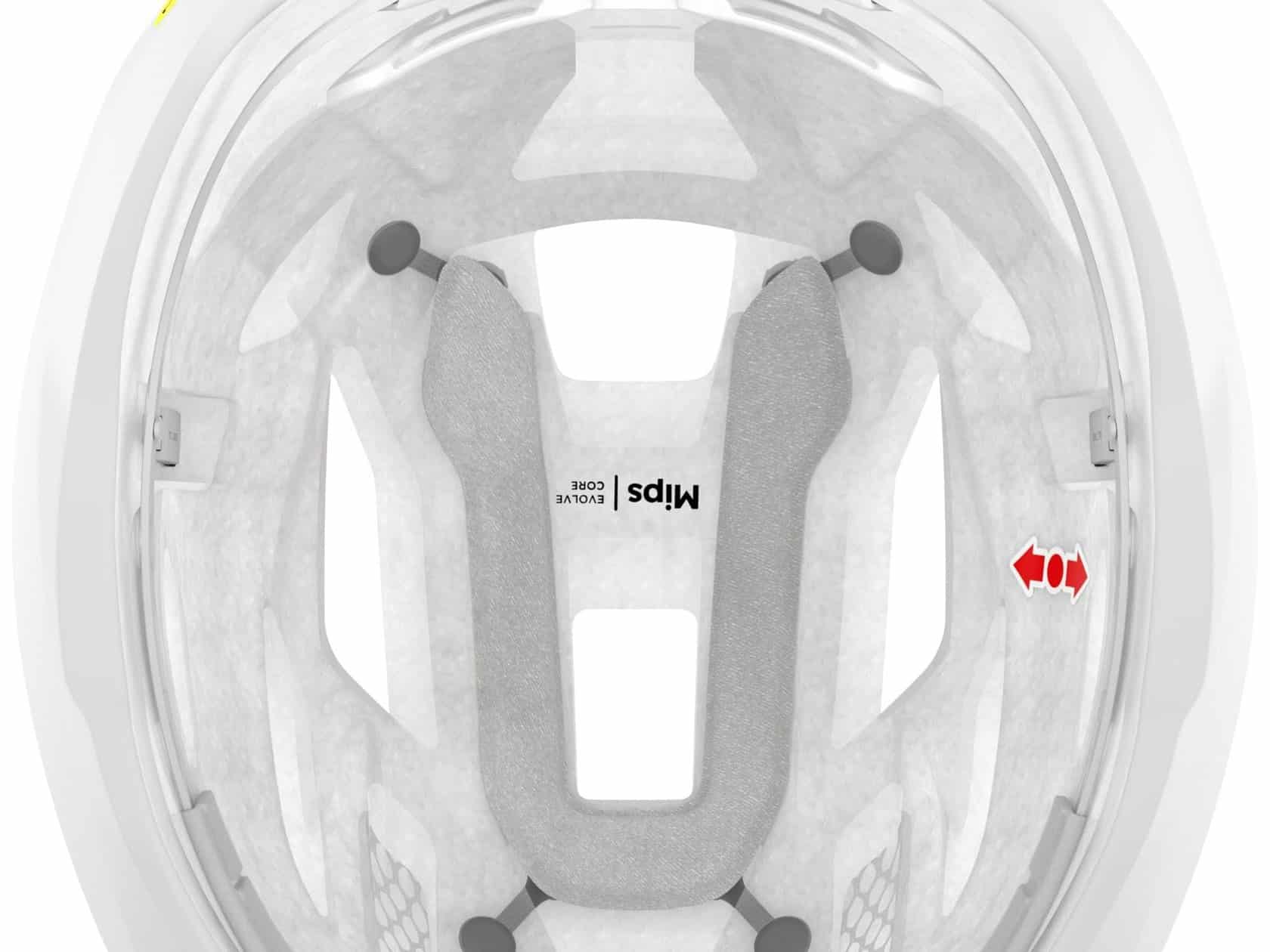 Mips Evolve Core low-friction layer inside the uvex Traqa Mips helmet