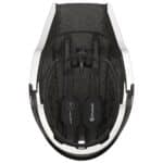 Inside view of the uvex Ultimate Race X showing the CCubed cooling padding and the BOA lace routing