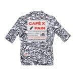 Back of the Café du Cycliste Angeline Pain jersey with CAFÉ X PAIN label print