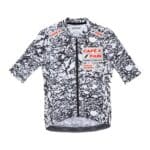 Café du Cycliste Angeline Pain women’s short sleeve jersey, front, black and white bread print