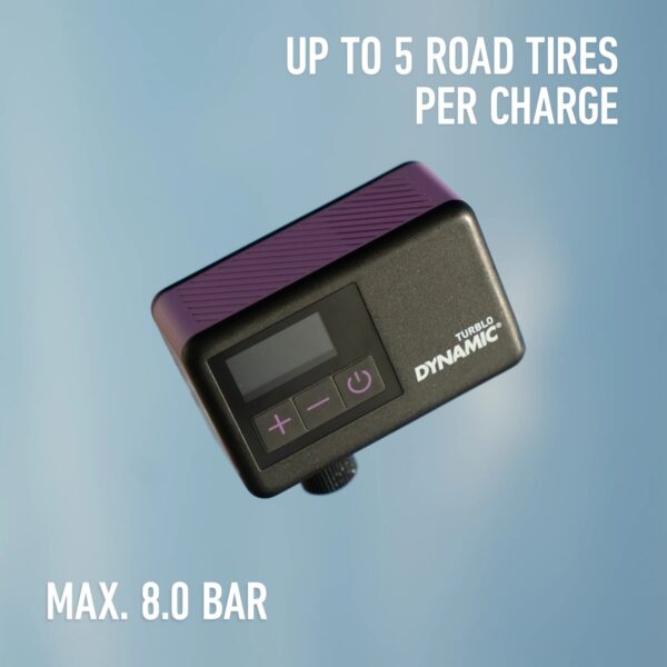 Dynamic Turblo mini pump, max 8.0 bar, up to 5 road tyres per charge