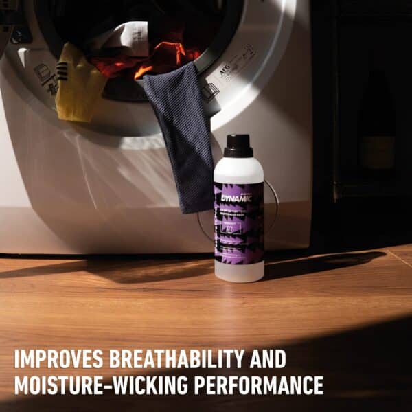 Dynamic Washcraft Pro with cycling kit in a washing machine: improves breathability and moisture-wicking