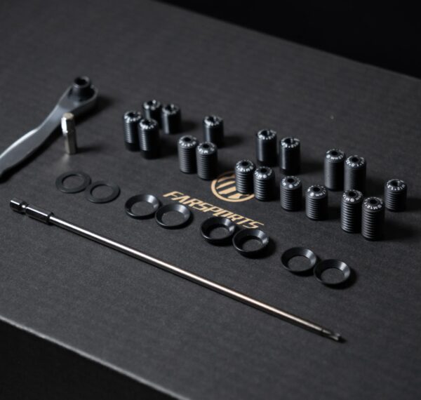 Farsports thru axle kit ratchet wrench, T15 long bit and spare threaded ends