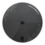 Farsports UFO full disc carbon rear wheel for disc brakes, side view on white