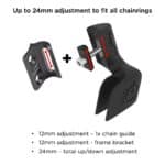 FastTT 1x Aero Chain Guide and frame bracket, 12 mm adjustment each for 24 mm total up and down adjustment