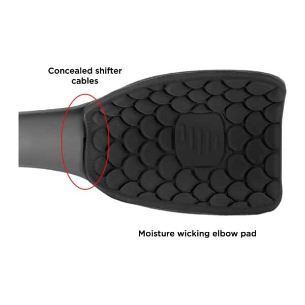 FastTT 2.1 moisture-wicking elbow pad with concealed shifter cables