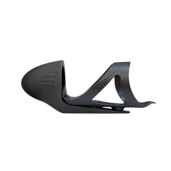 FastTT aero bottle cone shown with a carbon bottle cage and no bottle