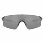 Front view of Oakley EVZero Blades with the Prizm Black shield lens and Unobtainium nosepads