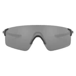 Front view of Oakley EVZero Blades with the Prizm Black shield lens and Unobtainium nosepads