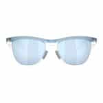 Oakley Frogskins Range XL front view, round frame fading from stonewash blue to clear